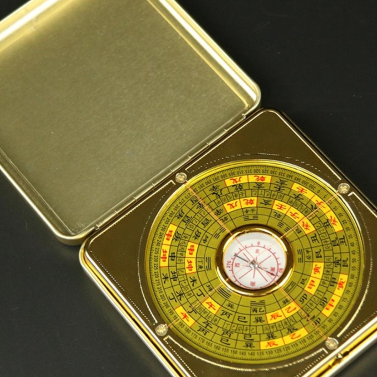 Zhu Bingren Copper Official Boxed Compass High Precision Professional Three-in-One Compass Portable Compass Wind Bagua Compass