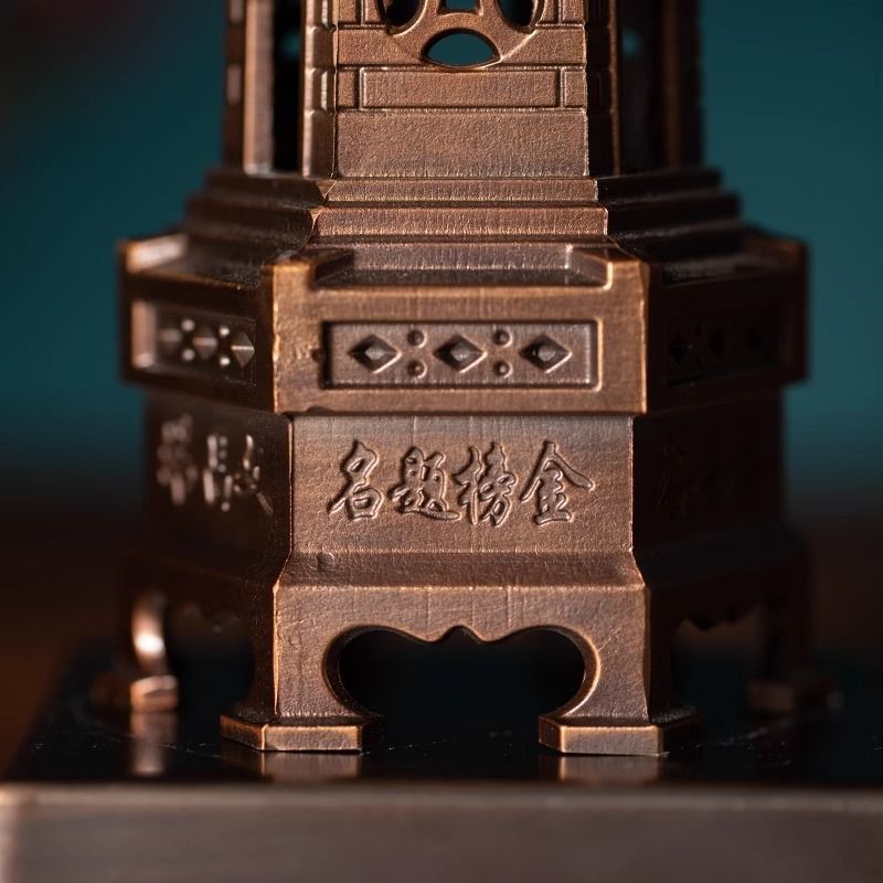 Zhu bingren copper New Arrival Step-by-Step Success Wen Chang Pagoda Home Living Room Decoration Ornament Office Desk Ornament Copper