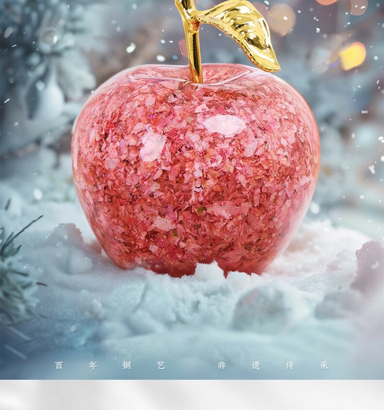 Zhu Bingren Copper Banknote Grade Happy Fruit Copper Ornament Home Happiness Little Apple Office Desktop Apple Gift