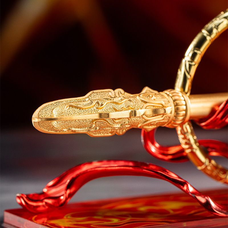 Zhu bingren copper One Stroke Decisive Circle Nezha Set Pen Figurine Peripheral Ornament Gift for Boys Students