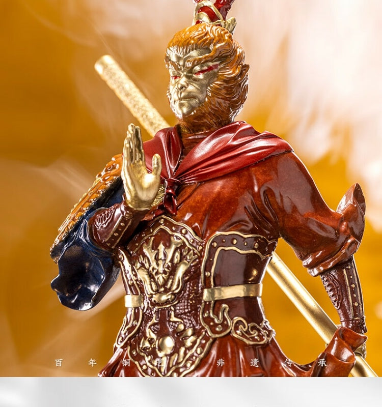 Zhu bingren copper Great Victory Living Room Entrance Study Desk Great Sage Sun Wukong Copper Craft Ornament Opening Gift