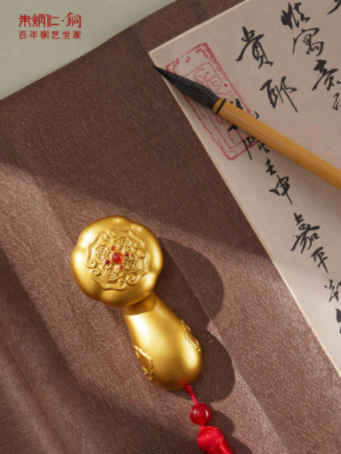 Zhu bingren copper Rotating Ruyi Handle Piece Creative and Fun Ornaments Exquisite Handheld Pieces Unique Plaything New Model