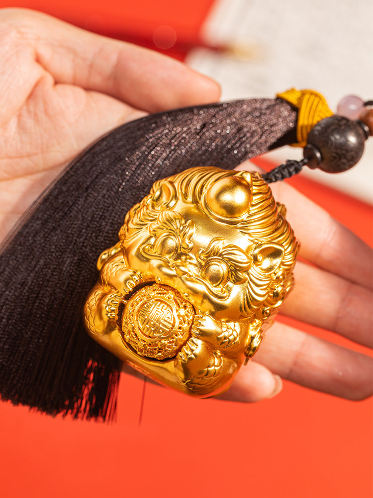 Zhu bingren copper Fortune Pixiu Copper Pendant Filigree Craft Handheld Piece Wealth-Attracting Decoration Holiday Gift