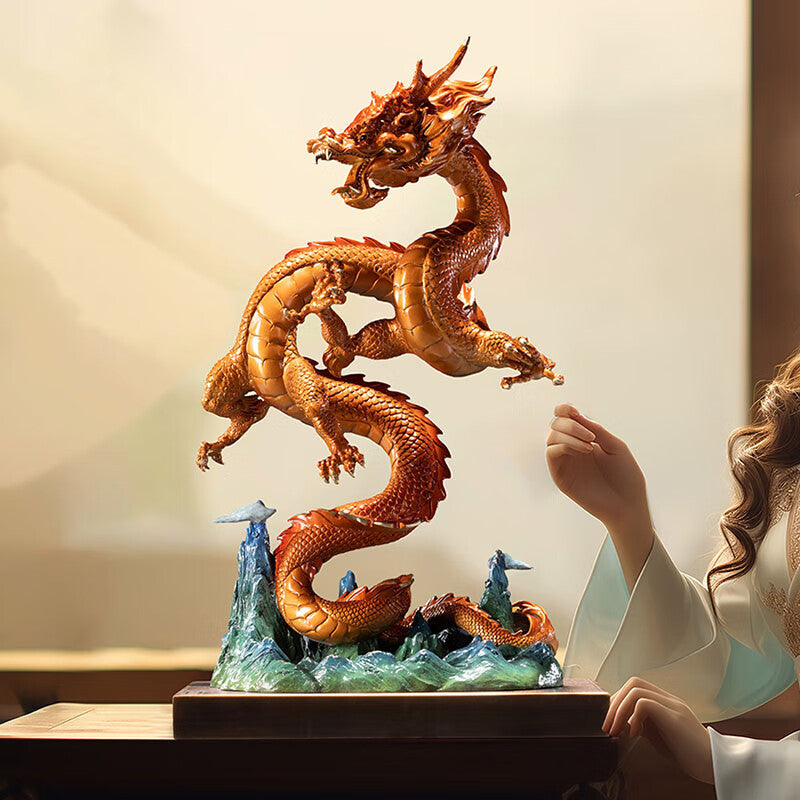 Zhu bingren copper Dragon Turns the Universe Dragon Ornament Living Room Entrance Decoration Craft Home Decor Office Decoration