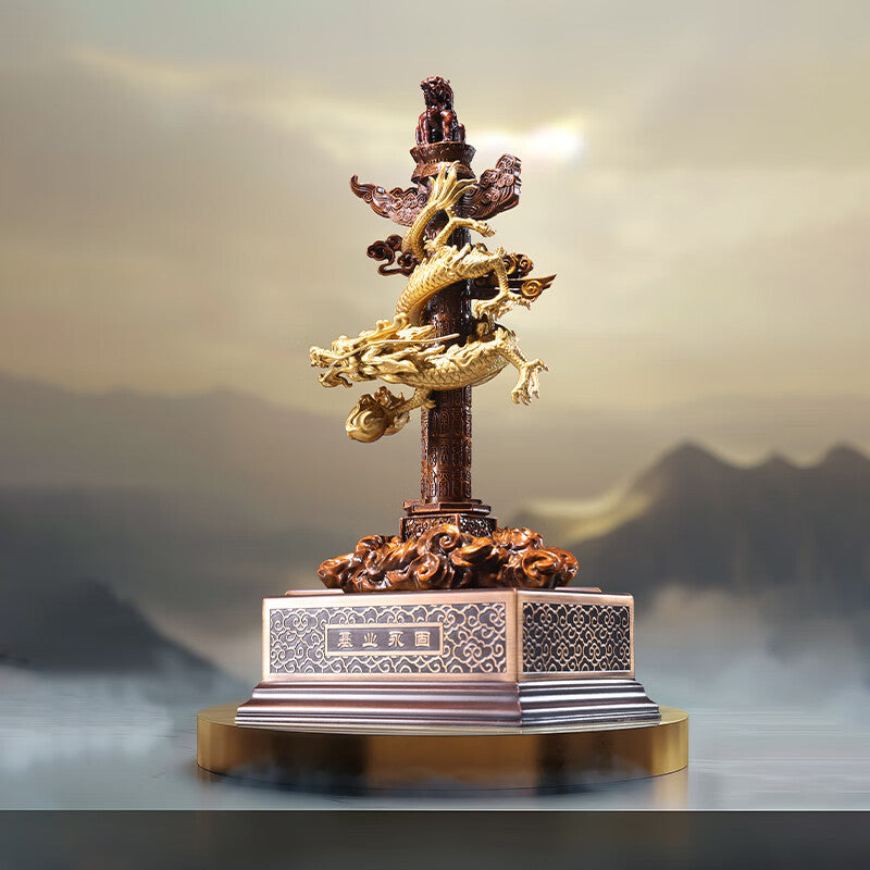 Zhu bingren copper A lasting legacy Home Table Living Room Entrance Decorations Crafts Living Room Office Dragon Ornaments