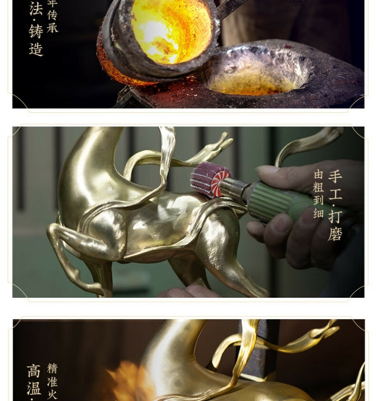 Zhu bingren copper Great Victory Living Room Entrance Study Desk Great Sage Sun Wukong Copper Craft Ornament Opening Gift