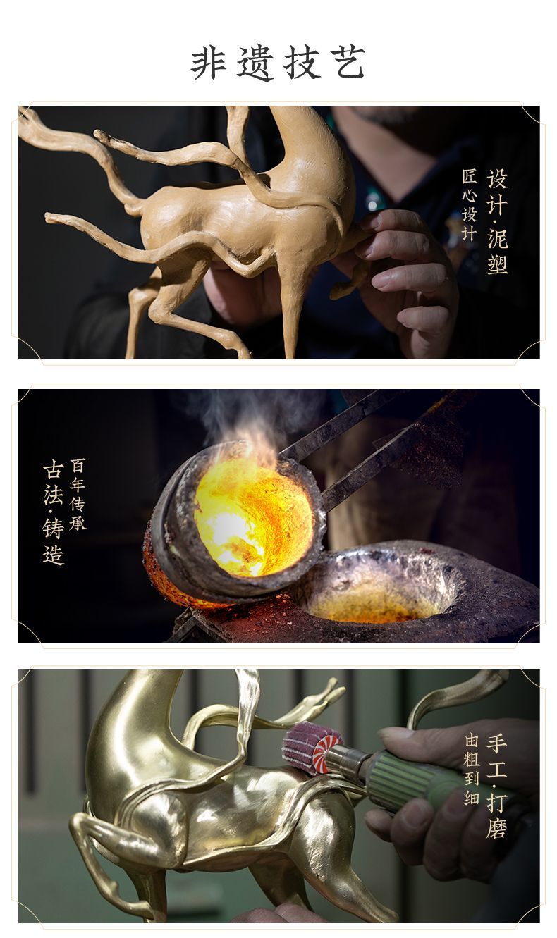 Zhu bingren copper One Stroke Decisive Circle Nezha Set Pen Figurine Peripheral Ornament Gift for Boys Students