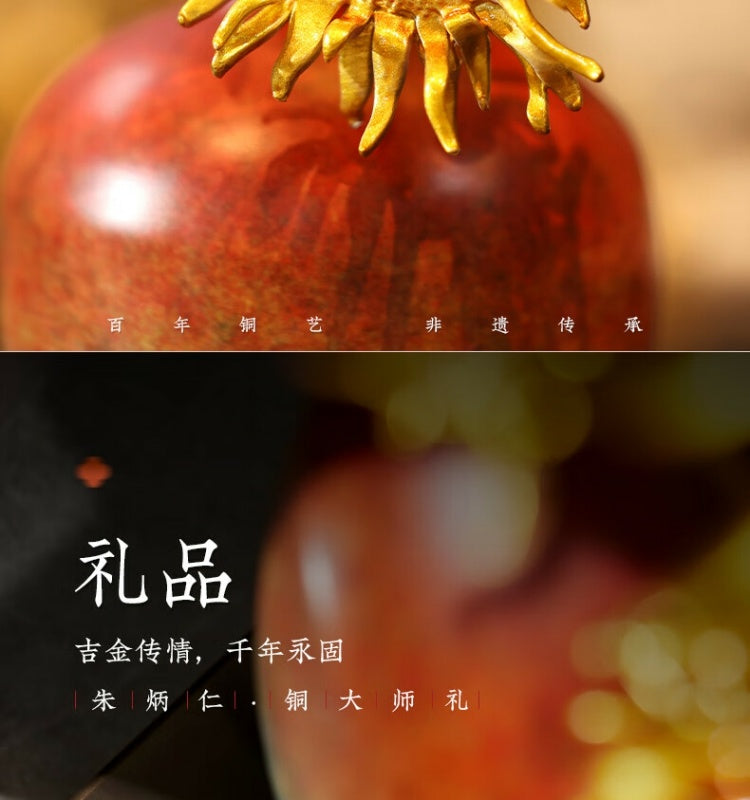 Zhu bingren copper Cultural and Creative Edition《Burning Sunflower》 Sunflower Ornament for Living Room Entrance Office Desk