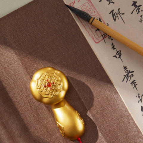 Zhu bingren copper Rotating Ruyi Handle Piece Creative and Fun Ornaments Exquisite Handheld Pieces Unique Plaything New Model