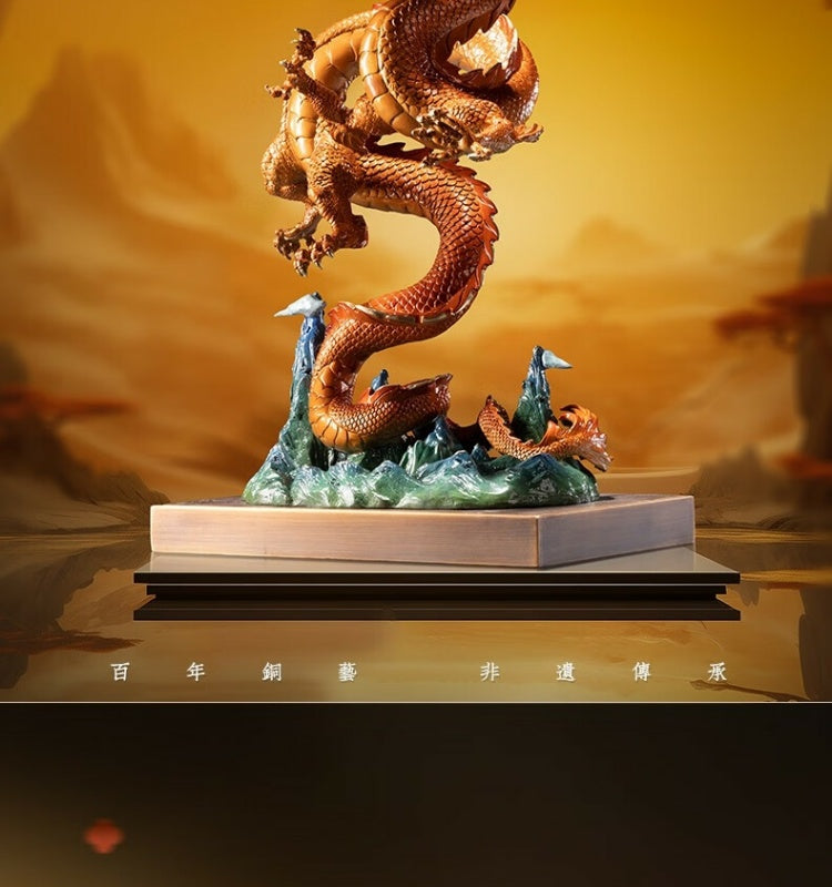 Zhu bingren copper Dragon Turns the Universe Dragon Ornament Living Room Entrance Decoration Craft Home Decor Office Decoration