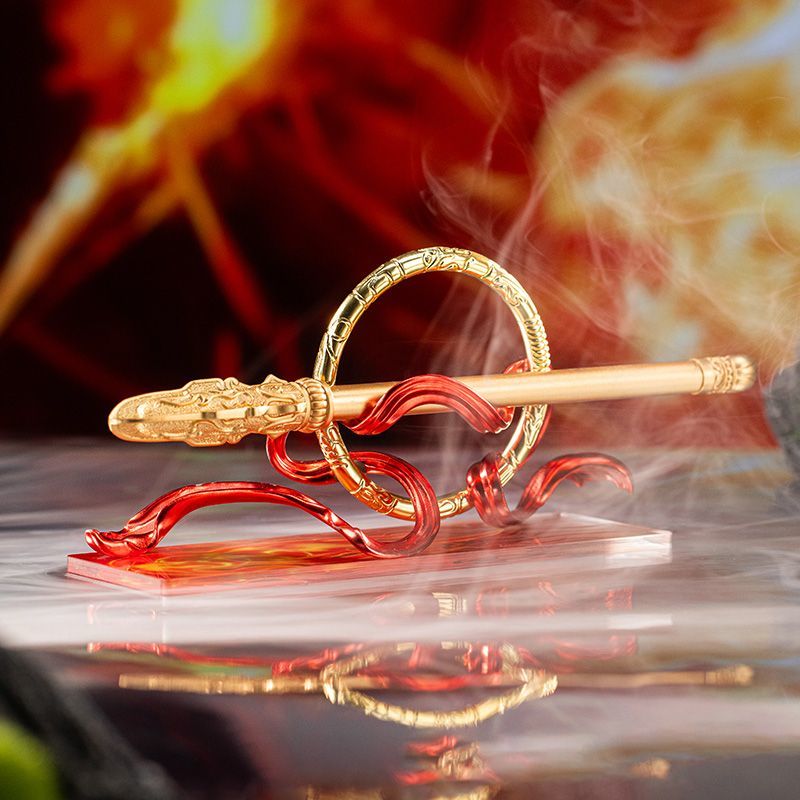 Zhu bingren copper One Stroke Decisive Circle Nezha Set Pen Figurine Peripheral Ornament Gift for Boys Students