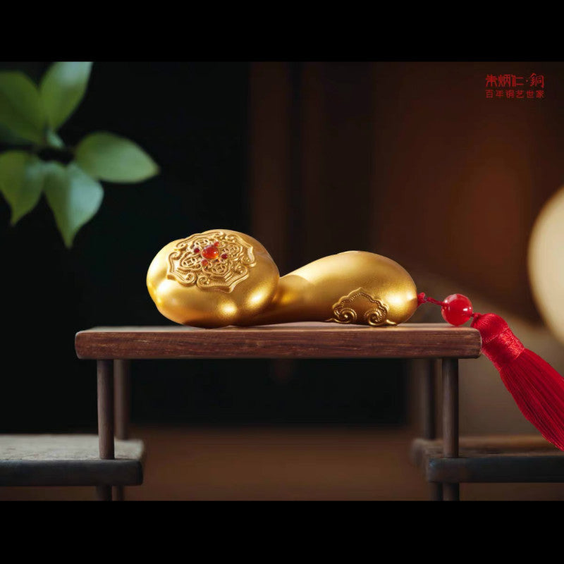 Zhu bingren copper Rotating Ruyi Handle Piece Creative and Fun Ornaments Exquisite Handheld Pieces Unique Plaything New Model