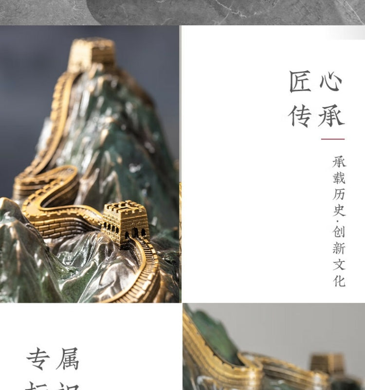 Zhu bingren copper Great Wall New Chinese Style Home Living Room Study Desk Creative Boutique Decoration Gift Ornament