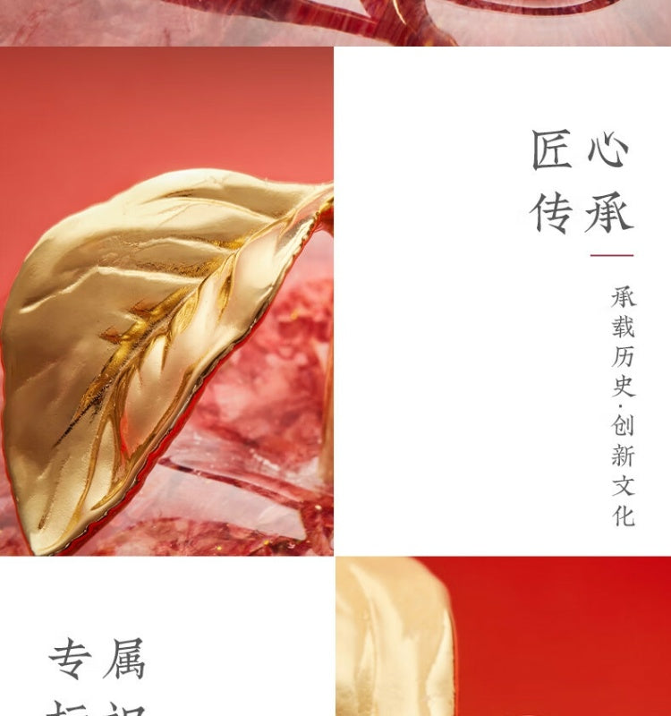 Zhu Bingren Copper Banknote Grade Happy Fruit Copper Ornament Home Happiness Little Apple Office Desktop Apple Gift