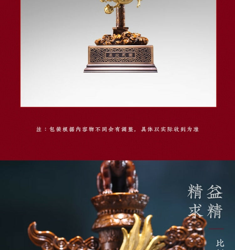Zhu bingren copper A lasting legacy Home Table Living Room Entrance Decorations Crafts Living Room Office Dragon Ornaments