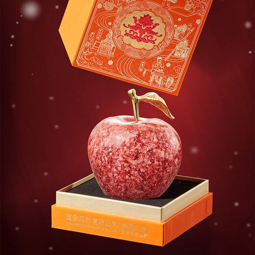Zhu Bingren Copper Banknote Grade Happy Fruit Copper Ornament Home Happiness Little Apple Office Desktop Apple Gift