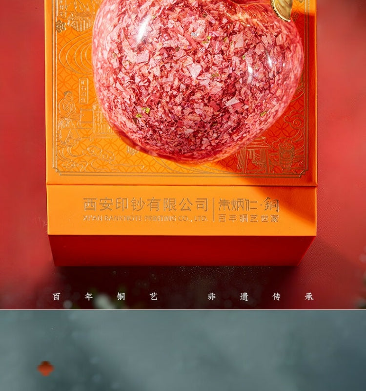 Zhu Bingren Copper Banknote Grade Happy Fruit Copper Ornament Home Happiness Little Apple Office Desktop Apple Gift