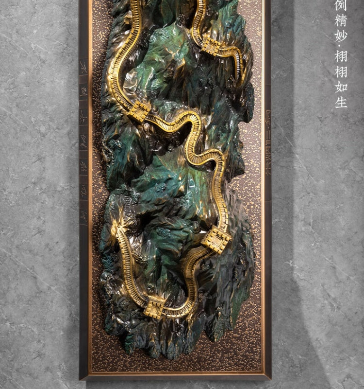 Zhu bingren copper Great Wall New Chinese Style Home Living Room Study Desk Creative Boutique Decoration Gift Ornament