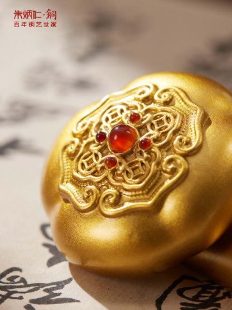 Zhu bingren copper Rotating Ruyi Handle Piece Creative and Fun Ornaments Exquisite Handheld Pieces Unique Plaything New Model
