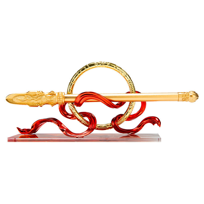 Zhu bingren copper One Stroke Decisive Circle Nezha Set Pen Figurine Peripheral Ornament Gift for Boys Students