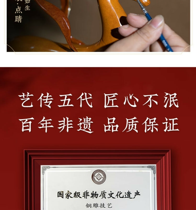 Zhu bingren copper Cultural and Creative Edition《Burning Sunflower》 Sunflower Ornament for Living Room Entrance Office Desk
