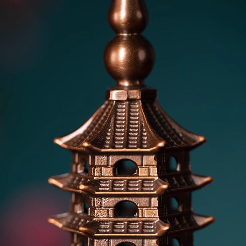 Zhu bingren copper New Arrival Step-by-Step Success Wen Chang Pagoda Home Living Room Decoration Ornament Office Desk Ornament Copper