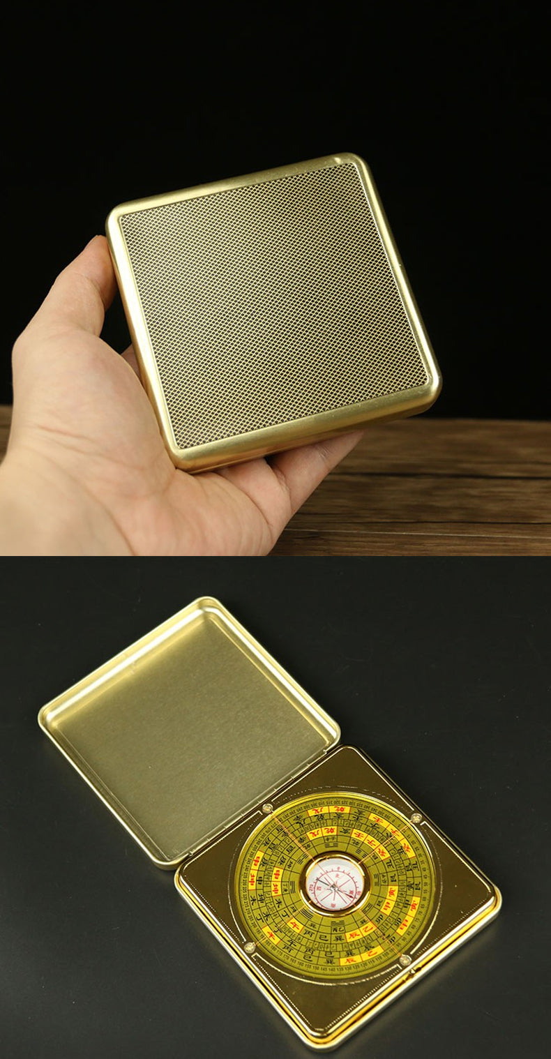 Zhu Bingren Copper Official Boxed Compass High Precision Professional Three-in-One Compass Portable Compass Wind Bagua Compass