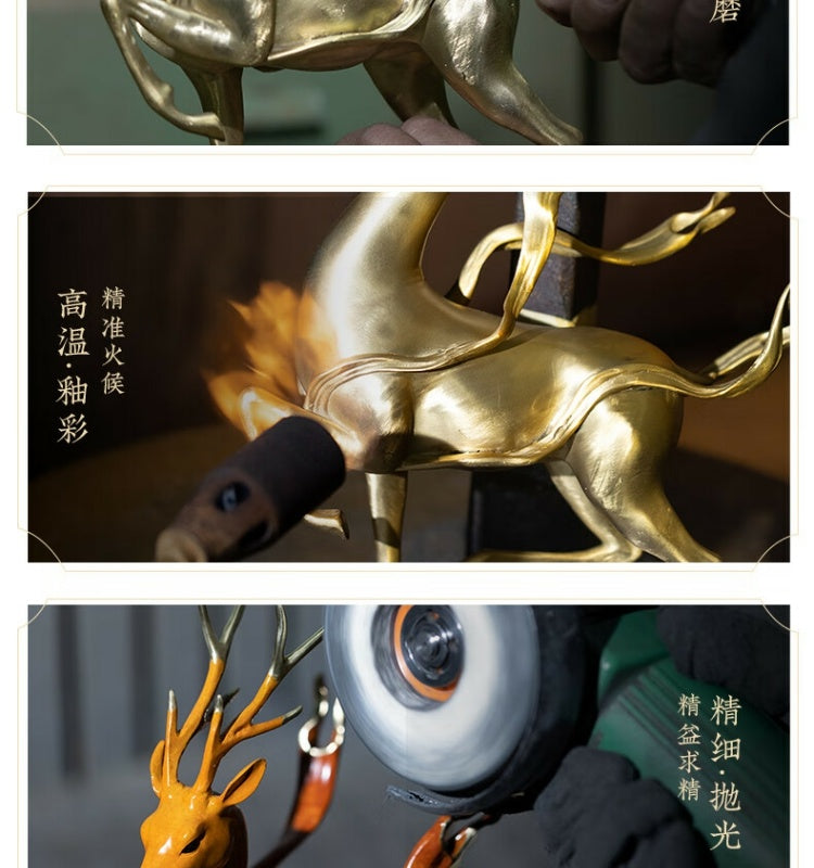 Zhu bingren copper A lasting legacy Home Table Living Room Entrance Decorations Crafts Living Room Office Dragon Ornaments