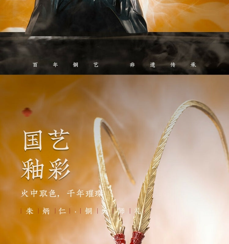 Zhu bingren copper Great Victory Living Room Entrance Study Desk Great Sage Sun Wukong Copper Craft Ornament Opening Gift