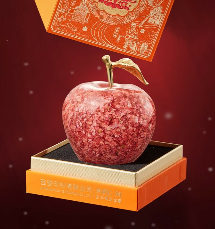 Zhu Bingren Copper Banknote Grade Happy Fruit Copper Ornament Home Happiness Little Apple Office Desktop Apple Gift