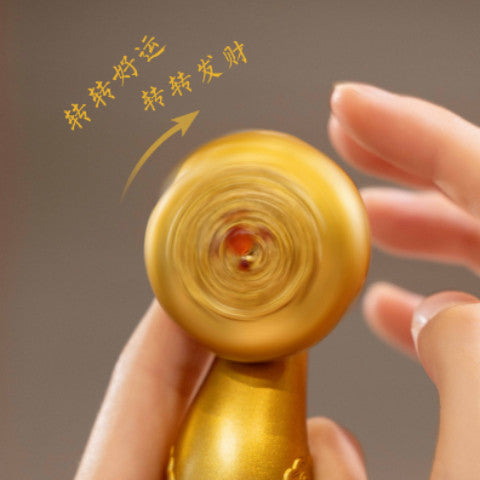 Zhu bingren copper Rotating Ruyi Handle Piece Creative and Fun Ornaments Exquisite Handheld Pieces Unique Plaything New Model