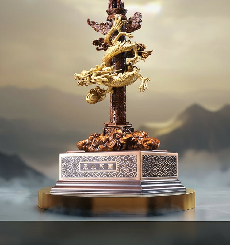 Zhu bingren copper A lasting legacy Home Table Living Room Entrance Decorations Crafts Living Room Office Dragon Ornaments