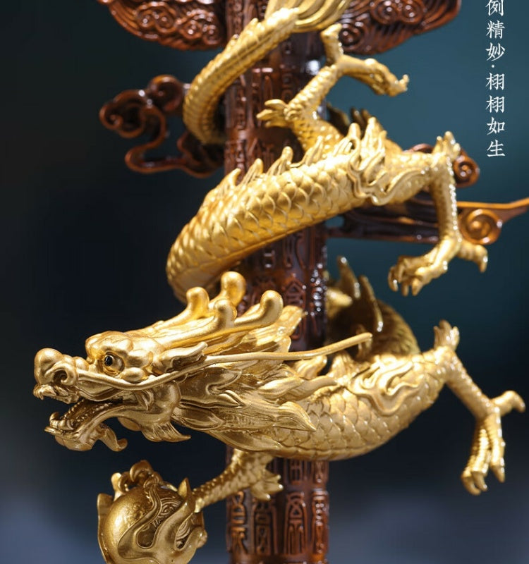 Zhu bingren copper A lasting legacy Home Table Living Room Entrance Decorations Crafts Living Room Office Dragon Ornaments