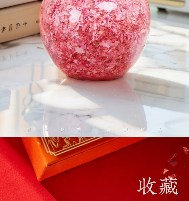 Zhu Bingren Copper Banknote Grade Happy Fruit Copper Ornament Home Happiness Little Apple Office Desktop Apple Gift