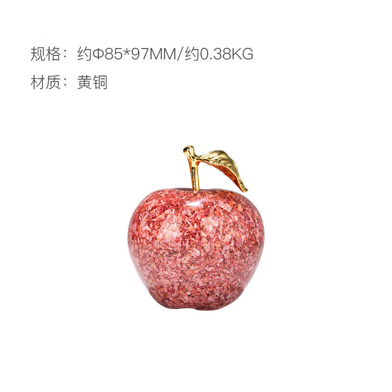 Zhu Bingren Copper Banknote Grade Happy Fruit Copper Ornament Home Happiness Little Apple Office Desktop Apple Gift