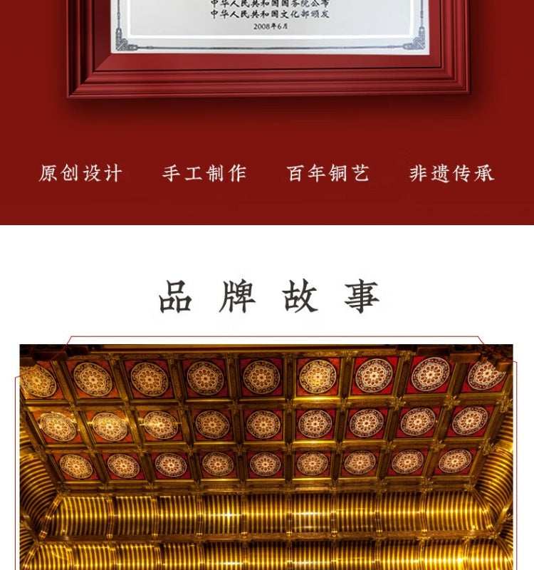 Zhu bingren copper Good Luck Set Mountain Ghost Copper Coin Copper Sword Ornament Balcony Bedroom Decoration Home Decor