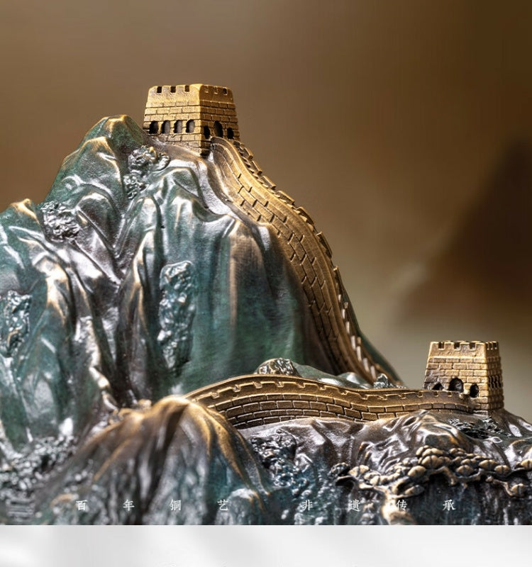 Zhu bingren copper Great Wall New Chinese Style Home Living Room Study Desk Creative Boutique Decoration Gift Ornament