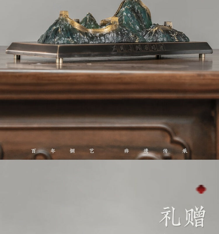 Zhu bingren copper Great Wall New Chinese Style Home Living Room Study Desk Creative Boutique Decoration Gift Ornament