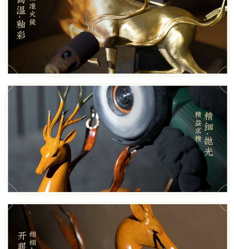 Zhu bingren copper Cultural and Creative Edition《Burning Sunflower》 Sunflower Ornament for Living Room Entrance Office Desk
