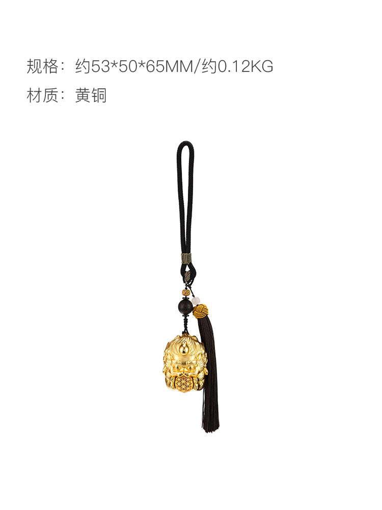 Zhu bingren copper Fortune Pixiu Copper Pendant Filigree Craft Handheld Piece Wealth-Attracting Decoration Holiday Gift