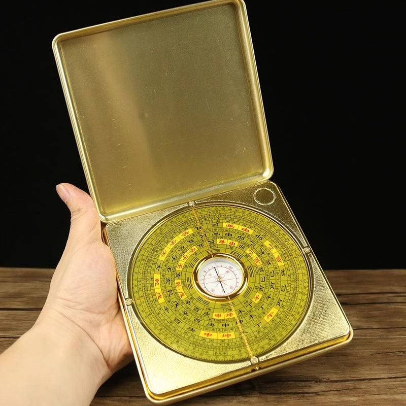 Zhu Bingren Copper Official Boxed Compass High Precision Professional Three-in-One Compass Portable Compass Wind Bagua Compass