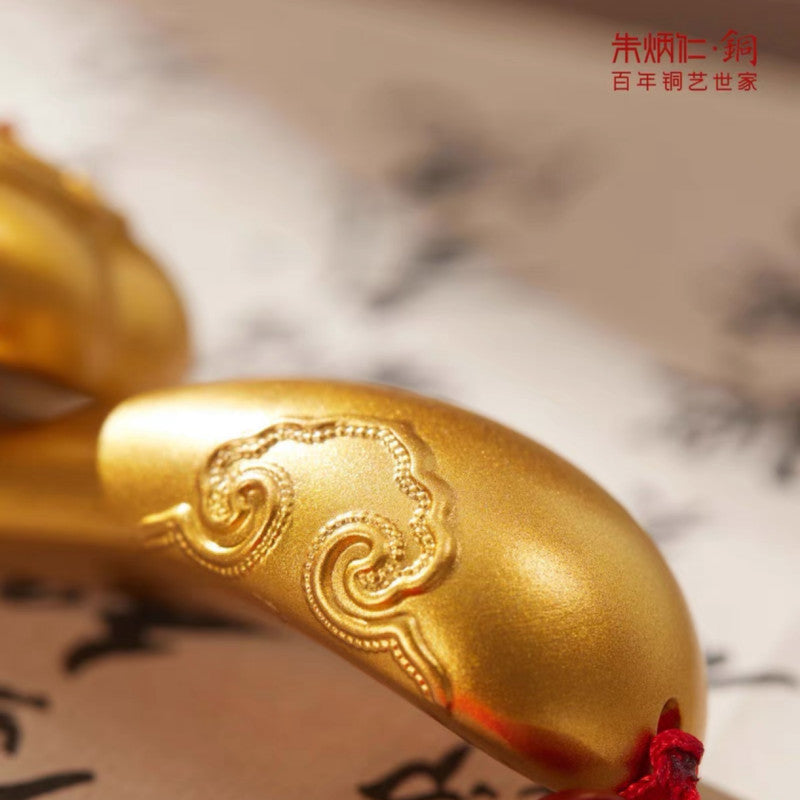 Zhu bingren copper Rotating Ruyi Handle Piece Creative and Fun Ornaments Exquisite Handheld Pieces Unique Plaything New Model