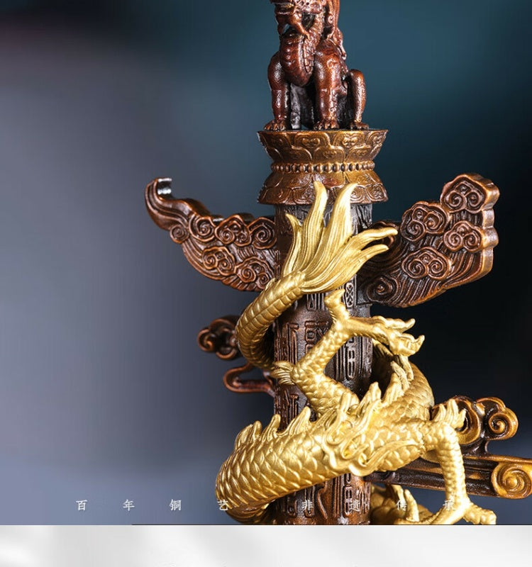 Zhu bingren copper A lasting legacy Home Table Living Room Entrance Decorations Crafts Living Room Office Dragon Ornaments