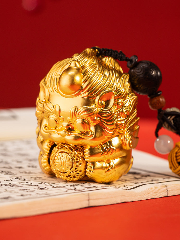 Zhu bingren copper Fortune Pixiu Copper Pendant Filigree Craft Handheld Piece Wealth-Attracting Decoration Holiday Gift