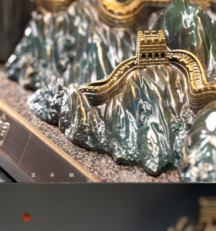 Zhu bingren copper Great Wall New Chinese Style Home Living Room Study Desk Creative Boutique Decoration Gift Ornament
