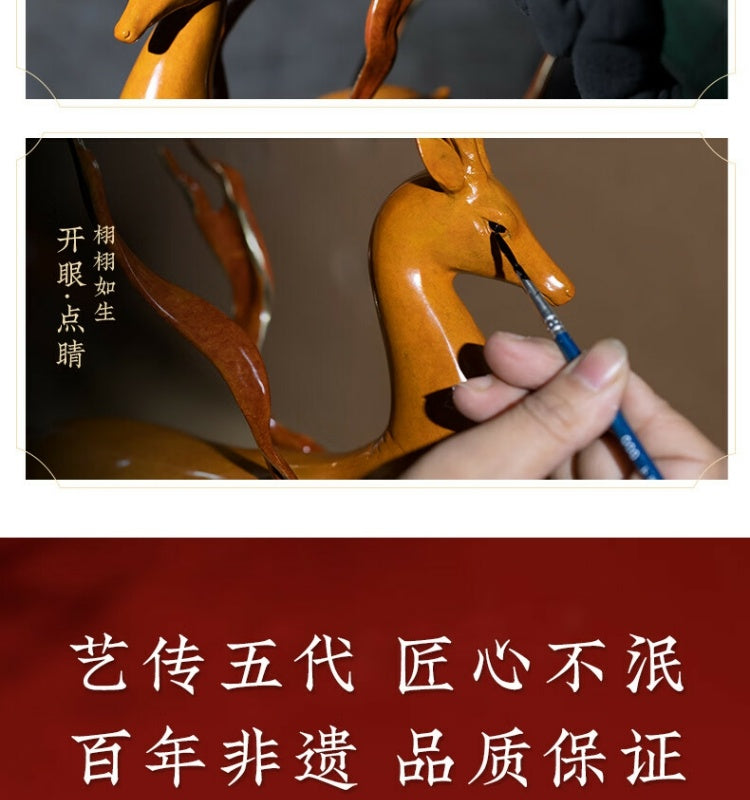 Zhu bingren copper A lasting legacy Home Table Living Room Entrance Decorations Crafts Living Room Office Dragon Ornaments
