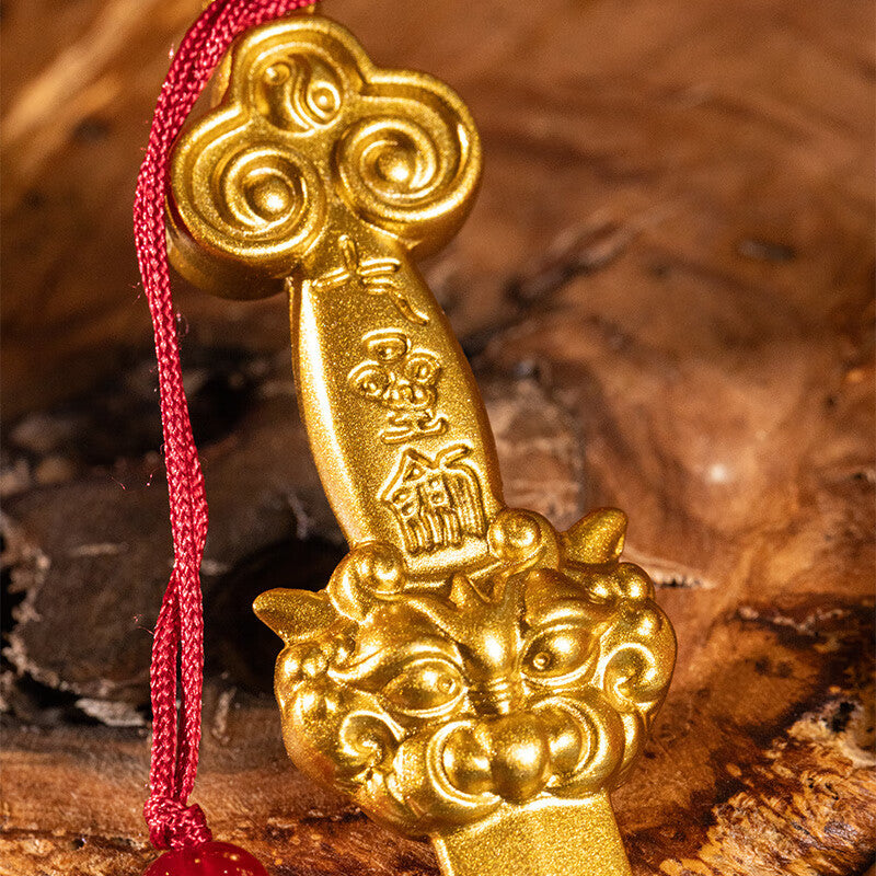 Zhu bingren copper Good Luck Set Mountain Ghost Copper Coin Copper Sword Ornament Balcony Bedroom Decoration Home Decor