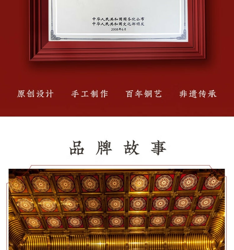 Zhu bingren copper Cultural and Creative Edition《Burning Sunflower》 Sunflower Ornament for Living Room Entrance Office Desk